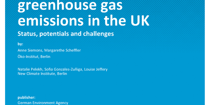 Cover of report "Mitigating agricultural greenhouse gas emissions in the UK"