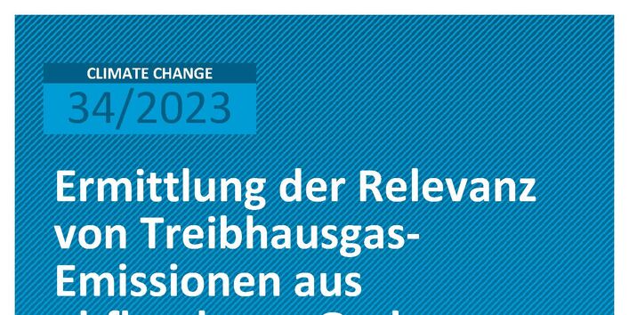 Cover des Berichts "Ermittlung der Relevanz von Treibhausgas-Emissionen aus abflusslosen Gruben (Abwassersammelgruben) sowie aeroben und anaeroben Kleinkläranlagen"