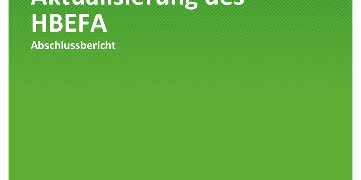 Cover des Berichts "Feldüberwachung von Kraftfahrzeugen und Aktualisierung des HBEFA"