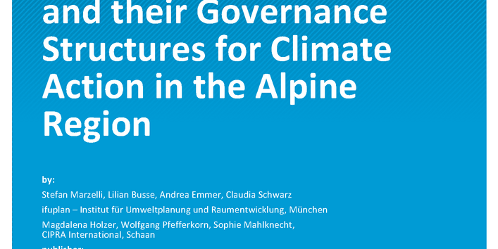 Cover of report "Nature-based Solutions and their Governance Structures for Climate Action in the Alpine Region"