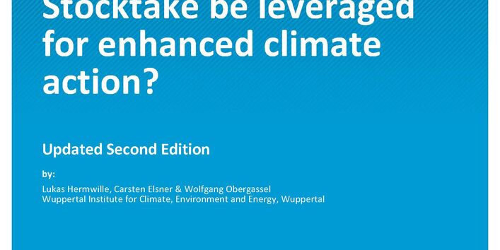 Cover des Berichts "How can the echo of the Global Stocktake be leveraged for enhanced climate action?"
