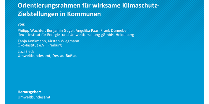 Cover des Berichts "Kommunale Klimaschutzambitionen"