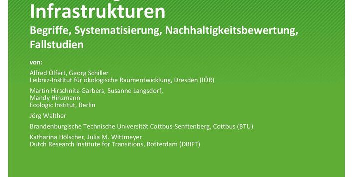 Cover des Berichts "Transformation hin zu nachhaltigen, resilienten Infrastrukturen"