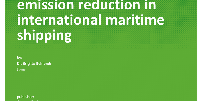 Cover des Berichts "Particulate Matter emission reduction in international maritime shipping"