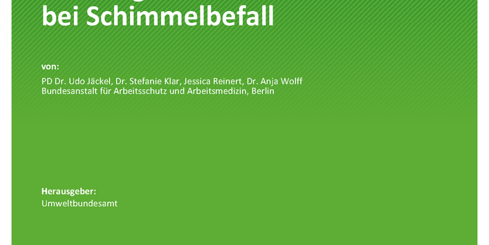 Cover des Berichts "Erfassung gesundheitlicher Wirkungen durch Bioaerosole bei Schimmelbefall"