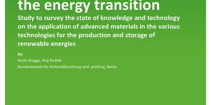 Cover of report "Advanced materials for the energy transition"