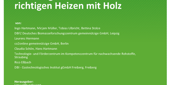 Cover des Berichts "Erstellung von Schulungsmaterial zum richtigen Heizen mit Holz"