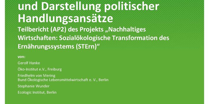 Cover des Berichts "Regionalisierung von Ernährungssystemen: Einschätzung von Nachhaltigkeitspotenzialen und Darstellung politischer Handlungsansätze"