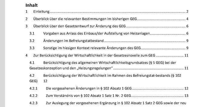Cover des Factsheets "Der Umgang mit dem Wirtschaftlichkeitsgrundsatz in der Novelle zum GEG 2023"