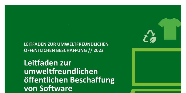 Cover des Leitfadens zur umweltfreundlichen öffentlichen Beschaffung von Software