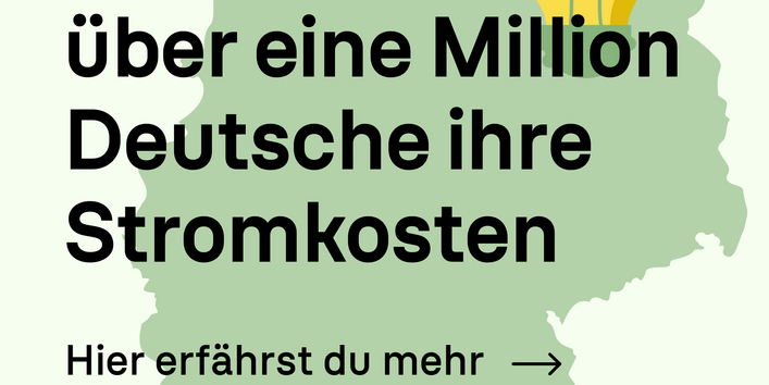 Infografik zu Balkonkraftwerken mit dem Text: So senken schon heute über 1 Million Deutsche Ihre Stromkosten