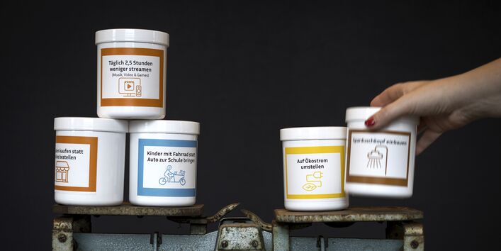 Die Klimawaage gibt spielend leicht eine Antwort darauf, worauf es bei Klimaschutz im Alltag ankommt.