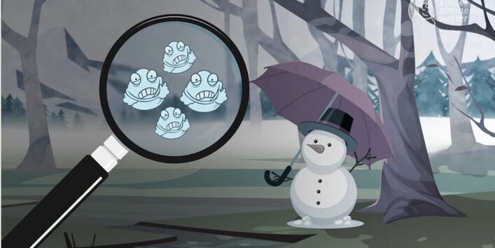 Ausschnitt des Erklärvideos „Darf ich im Winter lüften, wenn es draußen regnet?“