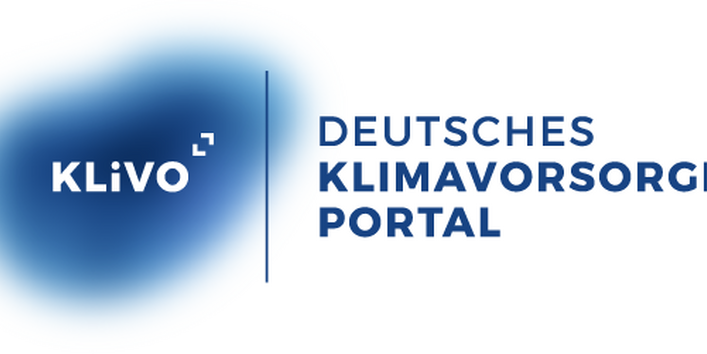 Das Bild zeigt das Logo des Deutschen Klimavorsorgeportals (kurz: KLiVO-Portal)