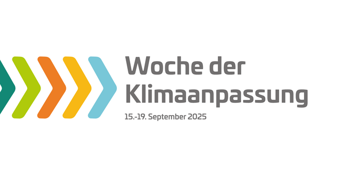 Die Grafik zeigt das Logo der Woche der Klimaanpassung 2025