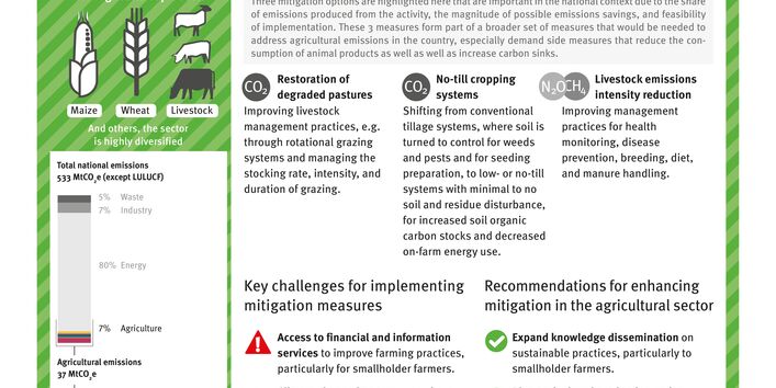 Overview of key facts and mitigation potential in the agricultural sector of South Africa