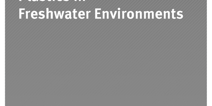 Cover of publication 05/2017 Conference on Plastics in Freshwater Environments