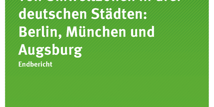Cover der Publikation Texte 46/2017 Analyse der Wirksamkeit von Umweltzonen in drei deutschen Städten: Berlin, München und Augsburg