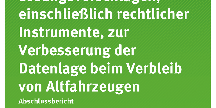 Cover der Publikation Texte 50/2017 Entwicklung von Lösungsvorschlägen, einschließlich rechtlicher Instrumente, zur Verbesserung der Datenlage beim Verbleib von Altfahrzeugen