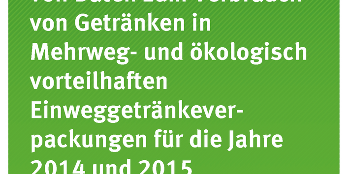 Cover der Publikation Texte 52/2017 Bundesweite Erhebung von Daten zum Verbrauch von Getränken in Mehrweg- und ökologisch vorteilhaften Einweggetränkeverpackungen für die Jahre 2014 und 2015 - Bericht 2015