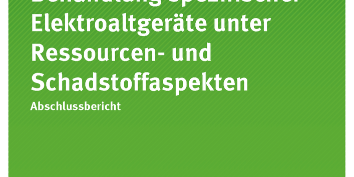 cover der Publikation 70/2017 Anforderungen an die Behandlung spezifischer Elektroaltgeräte unter Ressourcen- und Schadstoffaspekten