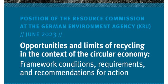 Cover of the position paper of the resource commission at the german environment agency (KRU)