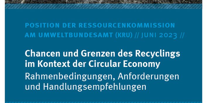 Cover des Kommissionspapiers Chancen und Grenzen des Recyclings im Kontext der Circular Economy
