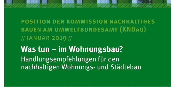 Cover der Publikation Position der KNBau Was tun – im Wohnungsbau?