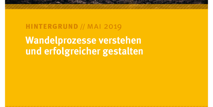 Cover des Hintergrundpapiers Wandelprozesse verstehen und erfolgreicher gestalten