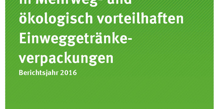 Cover der Publikation Texte 46-2018 Verbrauch von Getränken in Mehrweg- und ökologisch vorteilhaften Einweggetränkeverpackungen