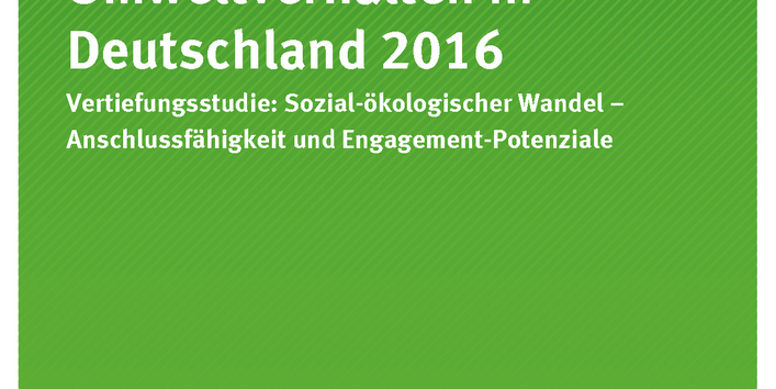 Cover der Publikation Texte 73/2018 Cover Umweltbewusstsein und Umweltverhalten in Deutschland 2016 - Vertiefungsstudie