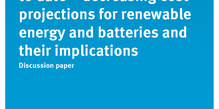 Cover of publication Climate Change 24/2018 Bringing climate policy up to date – decreasing cost projections for renewable energy and batteries and their implications 
