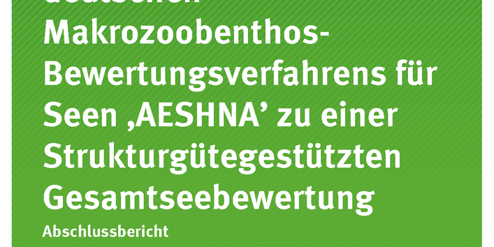 Cover der Publikation Texte 104/2018 Weiterentwicklung des deutschen Makrozoobenthos- Bewertungsverfahrens für Seen ‚AESHNA’ zu einer Strukturgütegestützten Gesamtseebewertung
