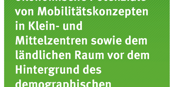 Cover der Publikation TEXTE 14/2019 Ökologische und ökonomische Potenziale von Mobilitätskonzepten in Klein- und Mittelzentren sowie dem ländlichen Raum vor dem Hintergrund des demographischen Wandels