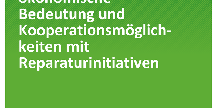 Cover der Publikation Texte 15/2019 Handwerk und Reparatur – ökonomische Bedeutung und Kooperationsmöglichkeiten mit Reparaturinitiativen