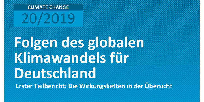 Cover der Publikation CLIMATE CHANGE 20/2019 Folgen des globalen Klimawandels für Deutschland