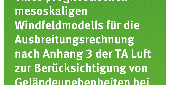 Cover der Publikation TEXTE 45/2019 Referenzimplementierung eines prognostischen mesoskaligen Windfeldmodells für die Ausbreitungsrechnung nach Anhang 3 der TA Luft zur Berücksichtigung von Geländeunebenheiten bei Steigungen über 1:5