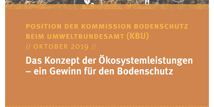 Cover des Positionspapiers Das Konzept der Ökosystemleistungen – ein Gewinn für den Bodenschutz