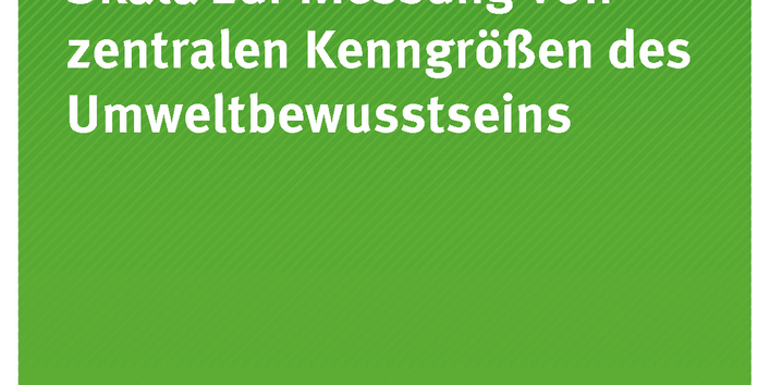 Cover der Publikation TEXTE 25/2020 Weiterentwicklung einer Skala zur Messung von zentralen Kenngrößen des Umweltbewusstseins