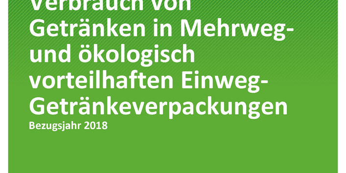 Cover der Publikation TEXTE 109/2020 Bundesweite Erhebung von Daten zum Verbrauch von Getränken in Mehrweg- und ökologisch vorteilhaften Einweg-Getränkeverpackungen