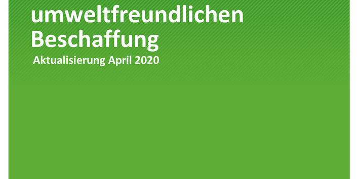 Cover der Publikation TEXTE 126/2020 Regelungen der Bundesländer auf dem Gebiet der umweltfreundlichen Beschaffung