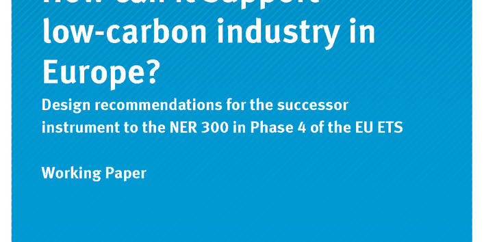 Cover of publication Climate Change 06/2018 The Innovation Fund: how can it support low-carbon industry in Europe?