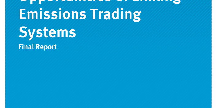 Cover of publication Climate Change 07/2018 Analysis of Risks and Opportunities of Linking Emissions Trading Systems