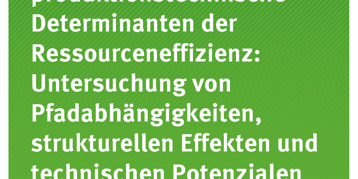 Cover der Publikation Texte 29/2018 Strukturelle und produktionstechnische Determinanten der Ressourceneffizienz: Untersuchung von Pfadabhängigkeiten, strukturellen Effekten und technischen Potenzialen auf die zukünftige Entwicklung der Rohstoffproduktivität (DeteRess)