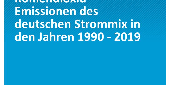 Cover der Publikation CLIMATE CHANGE 13/2020 Entwicklung der spezifischen Kohlendioxid- Emissionen des deutschen Strommix in den Jahren 1990 - 2019