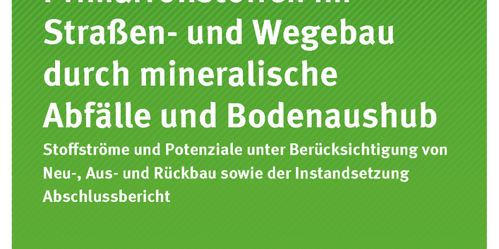 Cover der Publikation Texte 02/2018 Substitution von Primärrohstoffen im Straßen- und Wegebau durch mineralische Abfälle und Bodenaushub