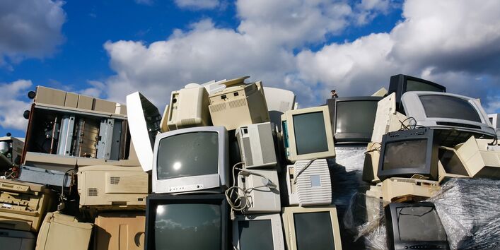 Фотография пункта приема отходов электротехники и электроники