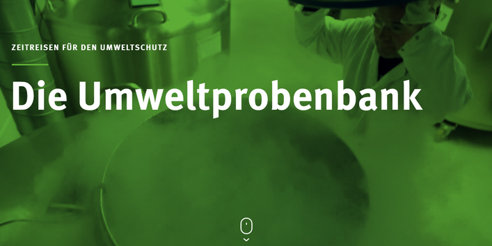 Screenshot des Scrollytellings "Die Umweltprobenbank"
