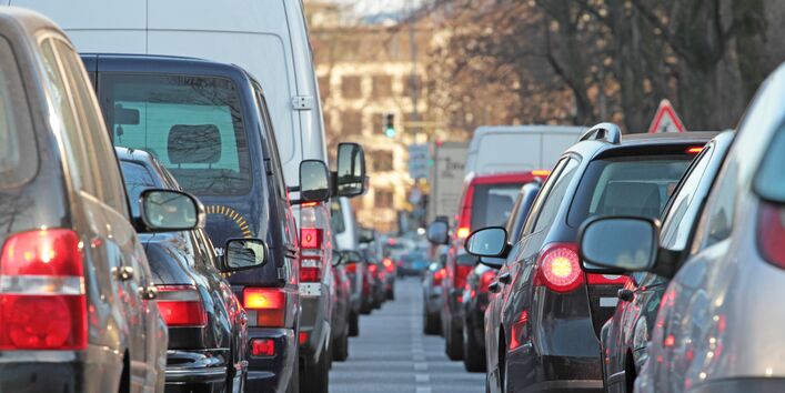 traffic jam in the city