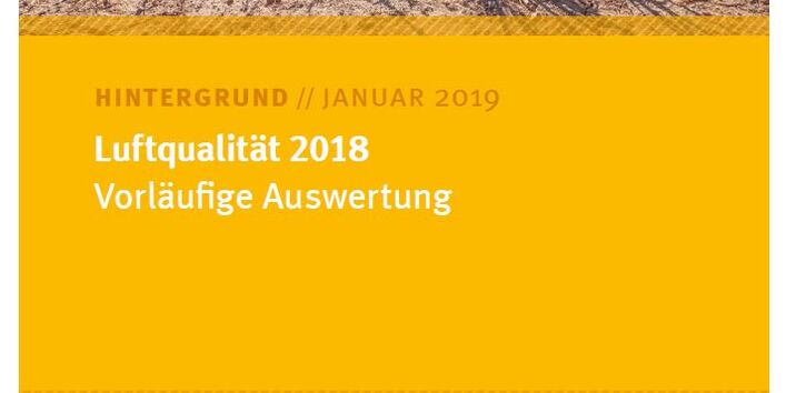 Cover der Publikation Luftqualität 2018